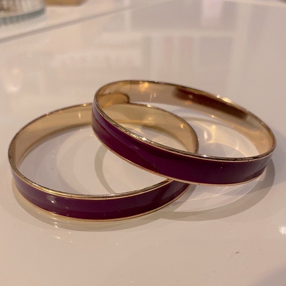Purple and Gold Bangles